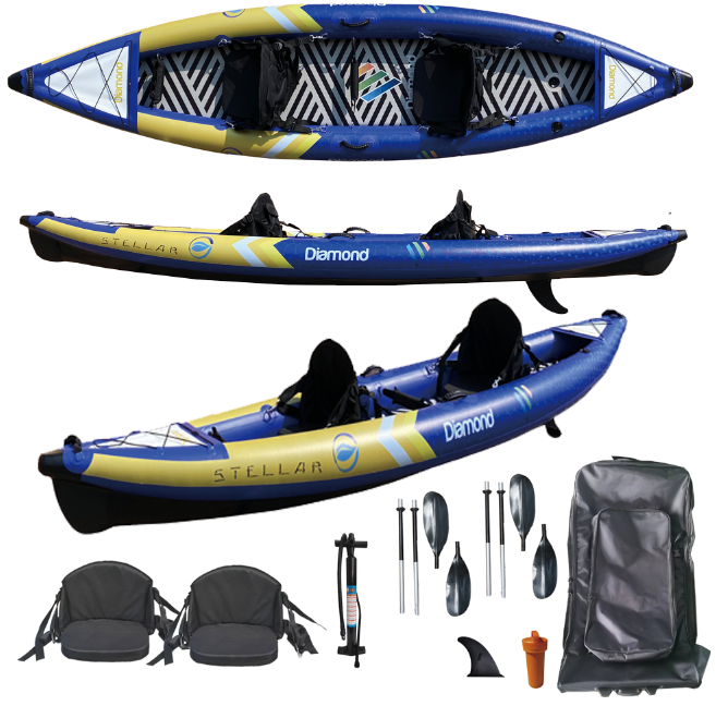 HYBRID INFLATABLE KAYAK DOUBLE SEATER 385