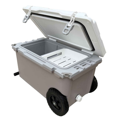 48QT Ultra Light Hard Cooler with Handles&Wheels