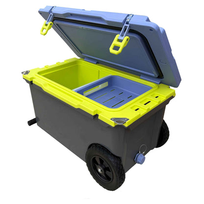 48QT Ultra Light Hard Cooler with Handles&Wheels