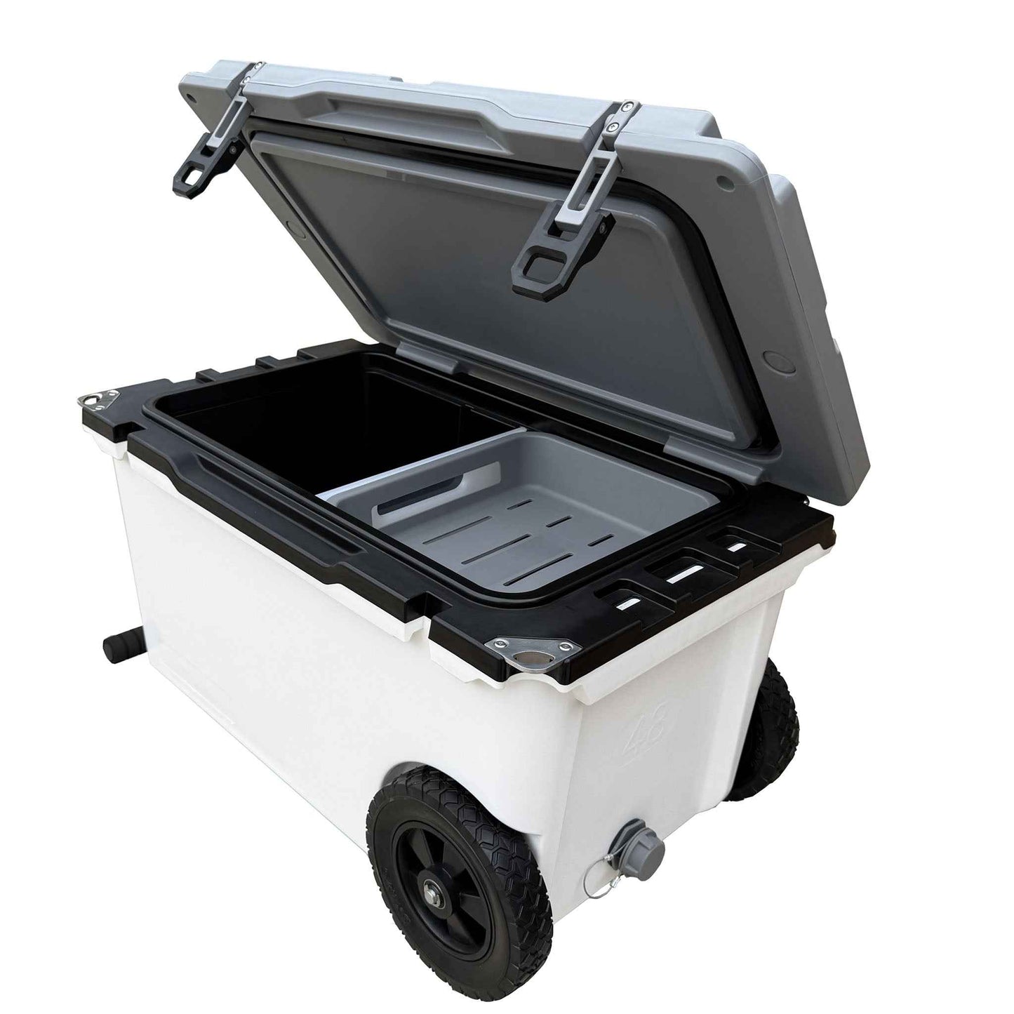 48QT Ultra Light Hard Cooler with Handles&Wheels